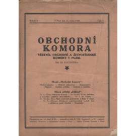 Obchodní komora, ročník II, číslo 1 a 2/1920. Věstník obchodní a živnostenské komory v Plzni (1. republika, staré noviny)