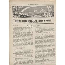 Učebné listy Družstevní školy v Praze, číslo 1-10/1932  (1. republika, staré noviny, časopis)