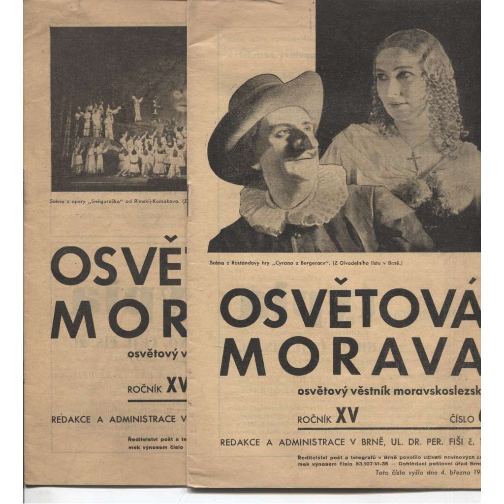 Osvětová Morava, ročník XV., číslo 6-8/1939. Osvětový věstník moravskoslezský