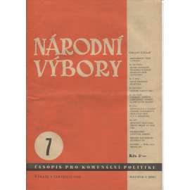 Národní výbory, ročník I.(XXI), číslo 7/1946. Časopis pro komunální politiku (levicová literatura)