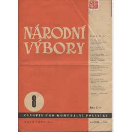 Národní výbory, ročník I.(XXI), číslo 8/1946. Časopis pro komunální politiku (levicová literatura)