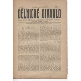 Dělnické jeviště, ročník I., číslo 5/1921. Orgán Svazu dělnického divadelního ochotnictva československého sídlem v Praze (staré noviny, 1. republika)