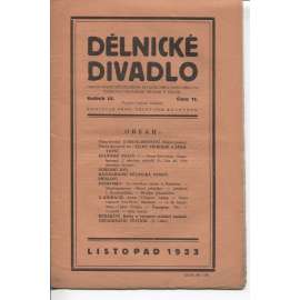 Dělnické divadlo, ročník III., číslo 11/1923