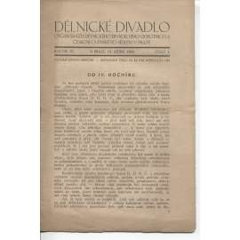 Dělnické divadlo, ročník IV., číslo 1/1924