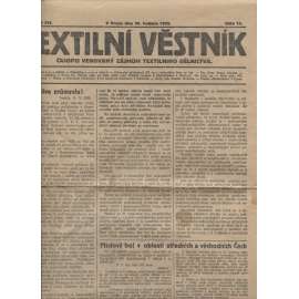 Textilní věstník [noviny z 25.5.1925; vydal Svaz dělnictva; Praha - Náchod]