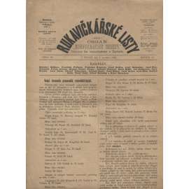 Rukavičkářské listy, ročník XI, číslo 12/1894, ročník XII, číslo 5/1895 a ročník XIII, číslo 4/1896. Orgán rukavičkářské besedy) - staré noviny, časopis (není kompletní)