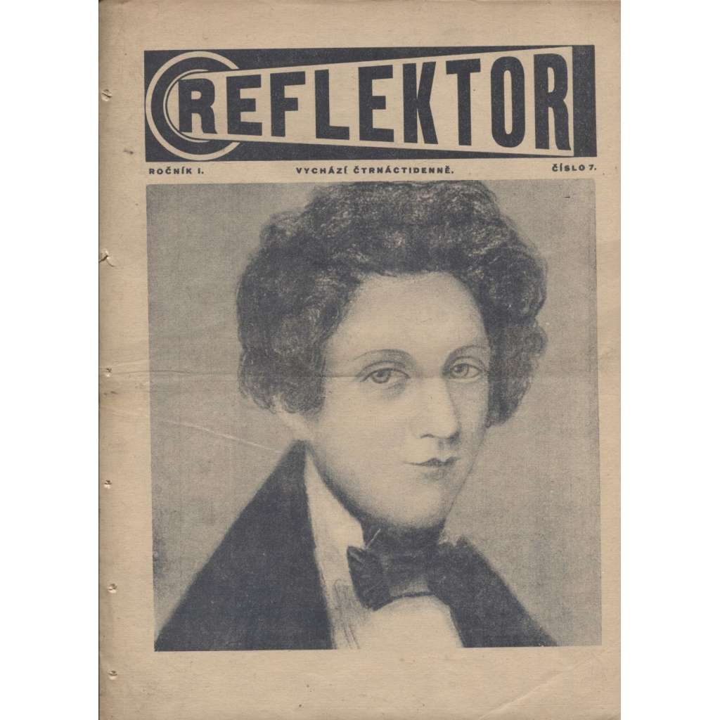 Reflektor, ročník I., číslo 7 (časopis, staré noviny, 1. republika)