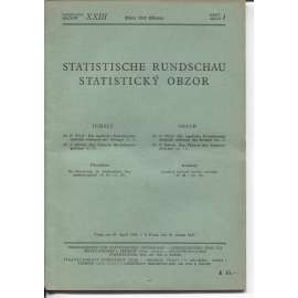 Statistický obzor, ročník XXIII., číslo 1/1942 / Statistische Rundschau (časopis, protektorát)