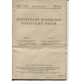 Statistický obzor, ročník XXIV., číslo 3-4/1943 / Statistische Rundschau (časopis, protektorát)