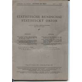 Statistický obzor, ročník XXI., číslo 7-8/1940 / Statistische Rundschau (časopis, protektorát)