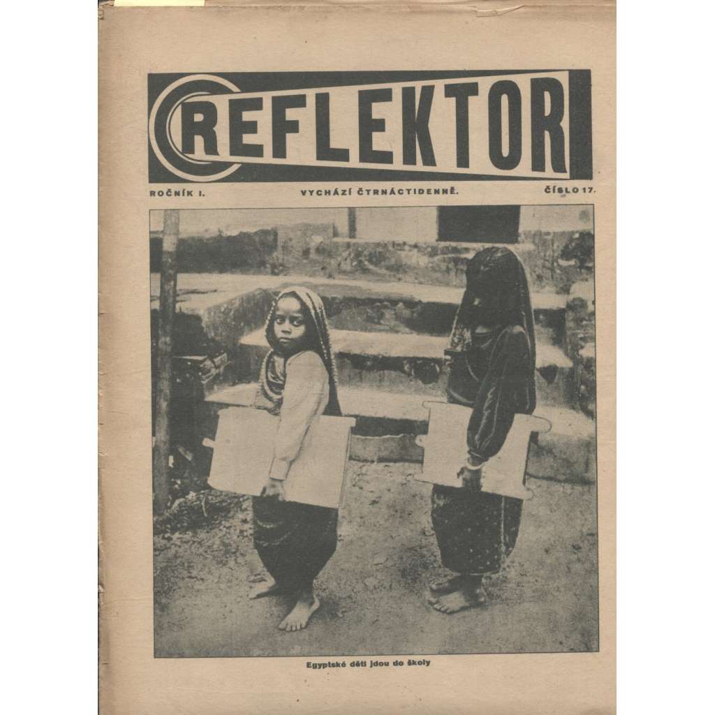 Reflektor, ročník I., číslo 17 (časopis, staré noviny, 1. republika)