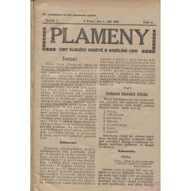 Plameny, ročník I., číslo 1-12/1908-1909 (List sloužící osvětě a vzdělání lidu)