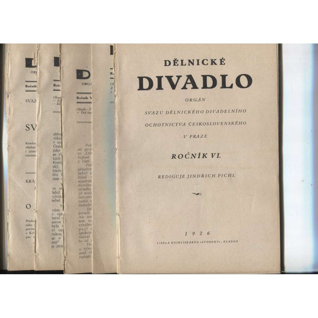 Dělnické divadlo, ročník VI., číslo 3-8, 10 a 11/1926 (chybí číslo 1, 2, 9 a 12)