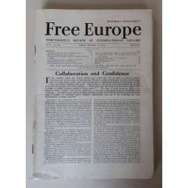 Free Europe. Fortnightly Review of International Affairs. Vol. 9 and 10, No. 109-133, January 14-December 15, 1944 [londýnský exil za 2. světové války, druhá světová válka, spojenecká politika, Spojenci, antifašismus]