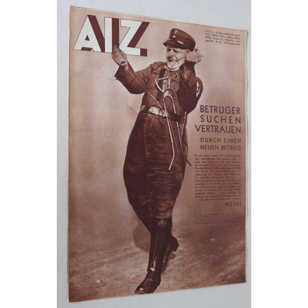 AIZ [Arbeiter-Illustrierte-Zeitung; A-I-Z], roč. 12, 1933, č. 44 [časopis; fotografie; nacismus; antifašismus]