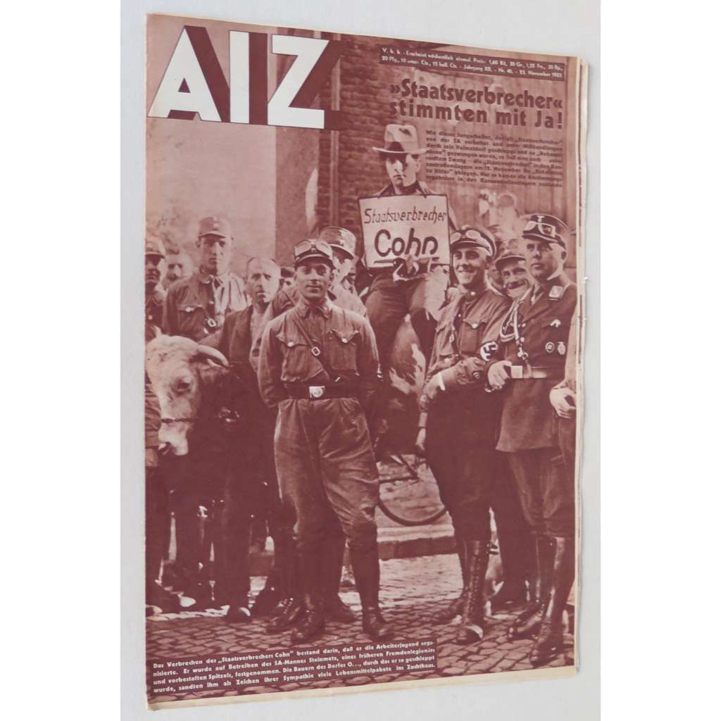 AIZ [Arbeiter-Illustrierte-Zeitung; A-I-Z], roč. 12, 1933, č. 46 [časopis; fotografie; nacismus; antifašismus]