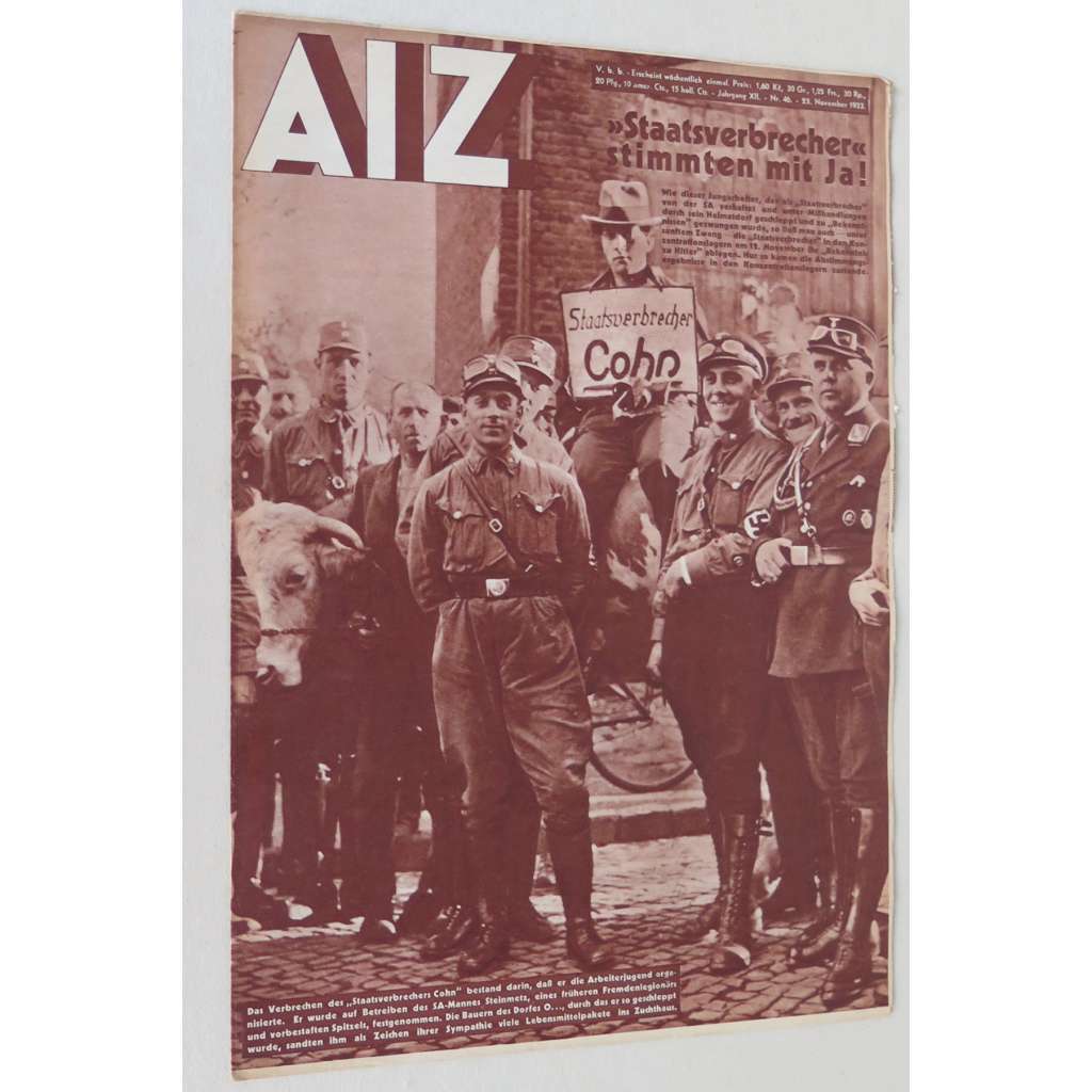 AIZ [Arbeiter-Illustrierte-Zeitung; A-I-Z], roč. 12, 1933, č. 46 [časopis; fotografie; nacismus; antifašismus]