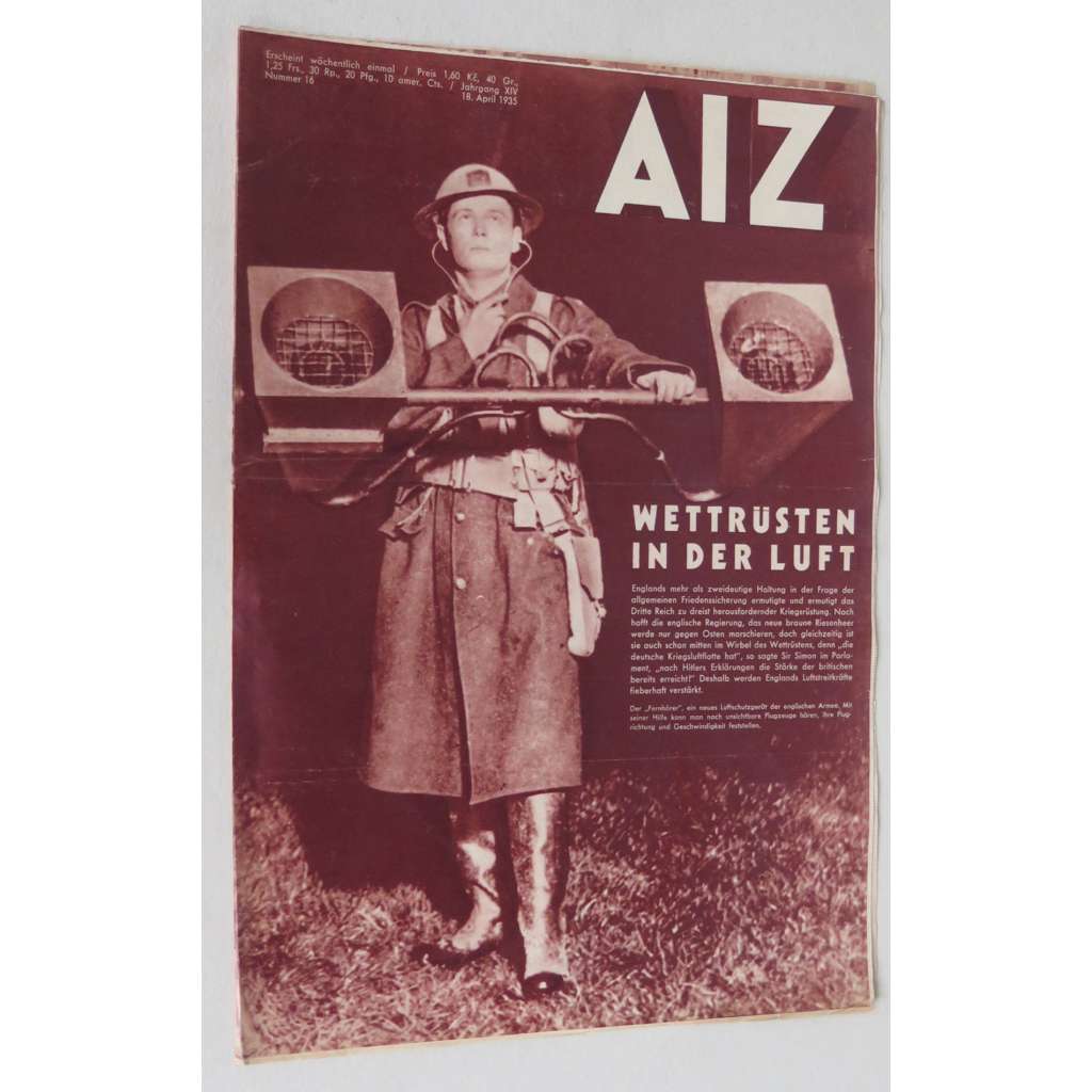 AIZ [Arbeiter-Illustrierte-Zeitung; A-I-Z], roč. 14, 1935, č. 16 [časopis; fotografie; nacismus; antifašismus]