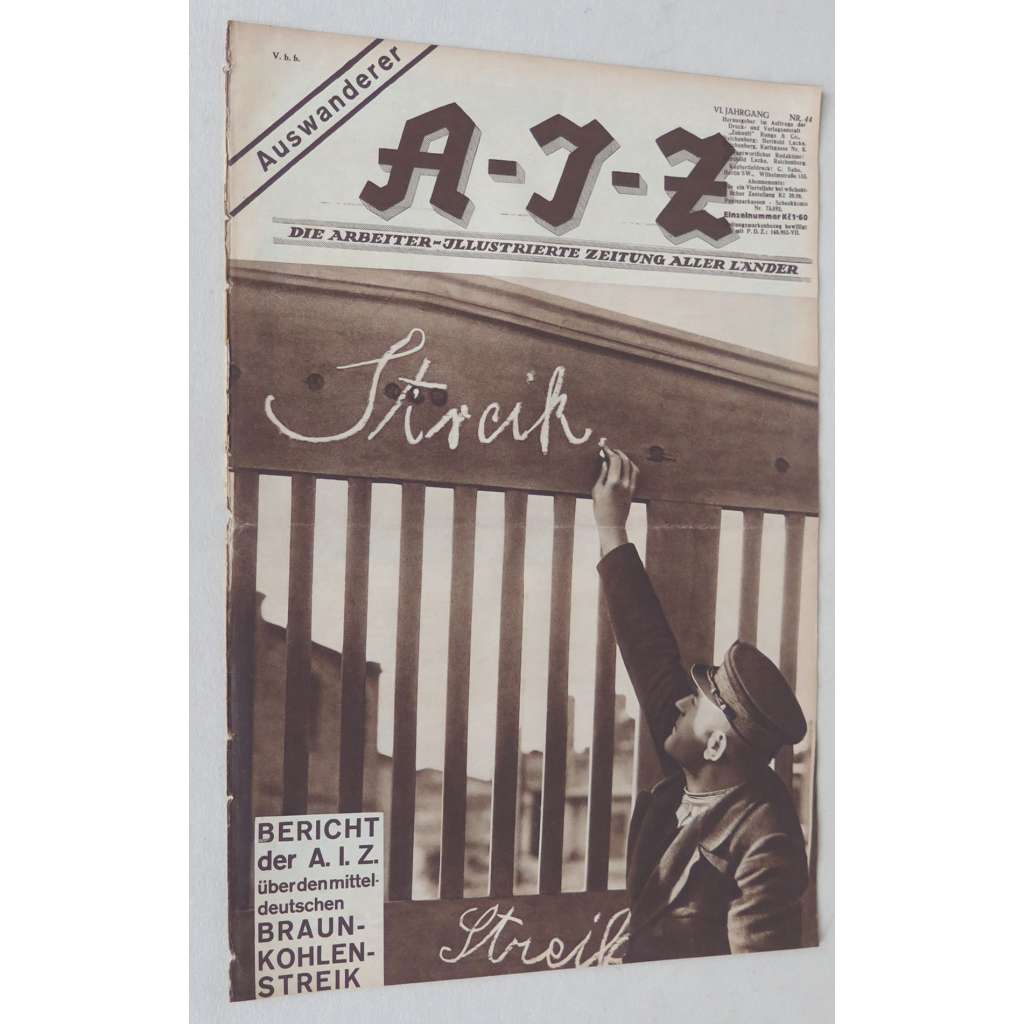 A-I-Z. Die Arbeiter-Illustrierte Zeitung aller Länder, roč. 6, 1927, č. 44 [časopis; fotografie; komunismus; AIZ]