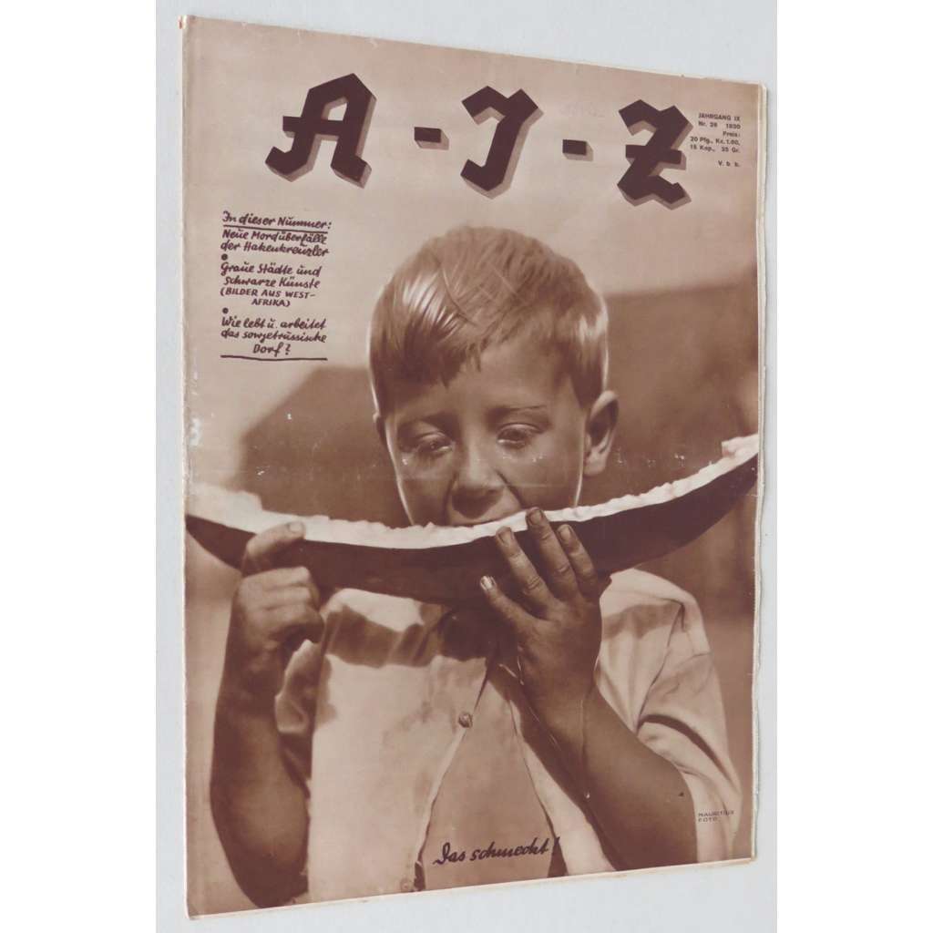 A-I-Z [Arbeiter-Illustrierte-Zeitung; AIZ], roč. 9, 1930, č. 26 [časopis; fotografie; komunismus]