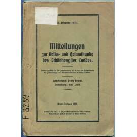 Mitteilungen zur Volks- und Heimatkunde des Schönhengster Landes [1939; Hřebečsko; Svitavy; Moravská Třebová]