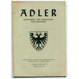 Adler. Zeitschrift für Genealogie und Heraldik, 9. (XXIII.) Band, Heft 2, April / Juni 1971 [rakouská genealogie a heraldika, časopis]