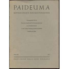 Paideuma. Mitteilungen zur Kulturkunde; Band XIII (1967) = Festschrift Herman Baumann als Festgabe zur Vollendung seines 65. Lebensjahres [časopis, etnografie]