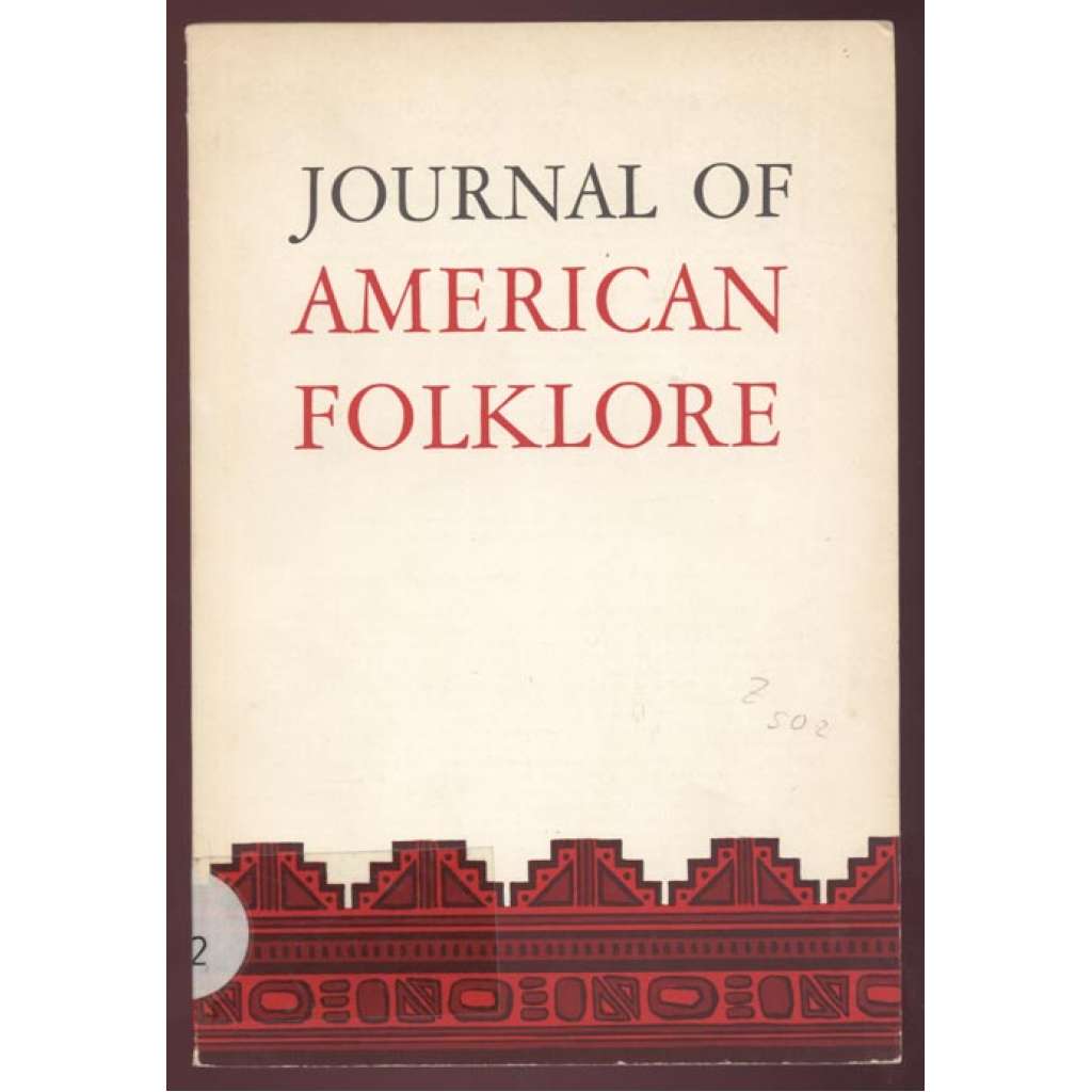 Journal of American Folklore; Vol. 79, No. 312, April-June 1966 [časopis, etnografie]