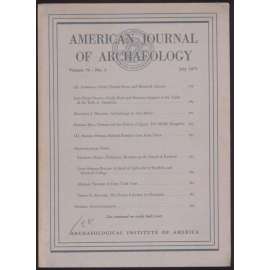 American Journal of Archaeology; volume 79, No. 3, July 1975 [archeologie, časopisy]