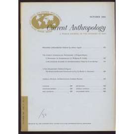 Current Anthropology: A World Journal of the Sciences of Man; Vol. 3, No. 4, October 1962 [časopis, antropologie]