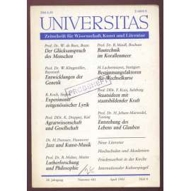 Universitas. Zeitschrift für Wissenschaft, Kunst und Literatur; 38. Jahrgang, Nummer 443, April 1983, Heft 4 [časopis, věda, kultura, literatura]