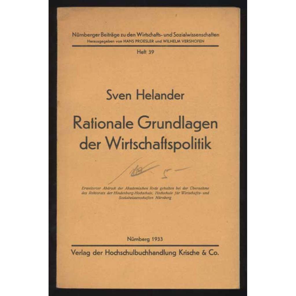 Rationale Grundlagen der Wirtschaftspolitik. ... [ekonomika, politika]