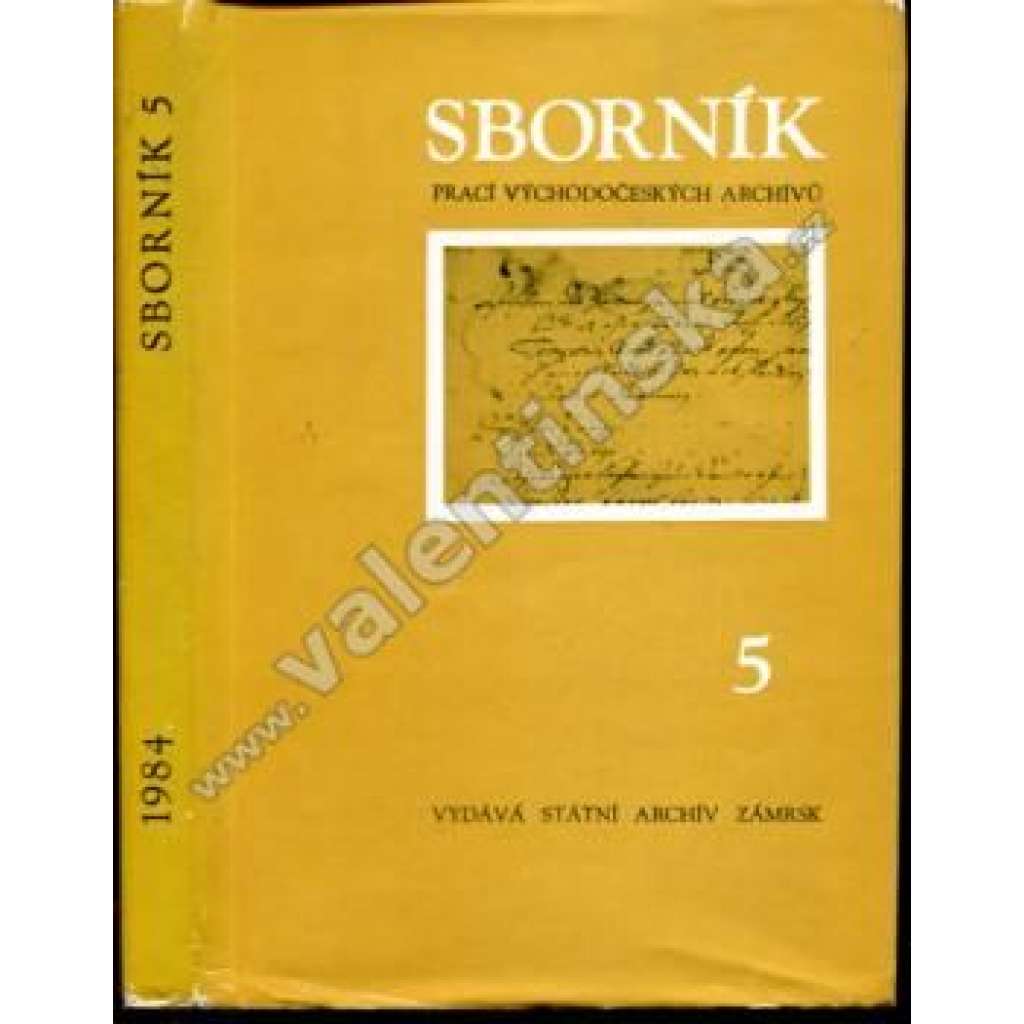 Sborník prací východočes. archívů, sv. 5 (Z. Bičík; Příspěvky k letecké válce ve vých. Čechách 1942-1945 [letectví, druhá světová válka]; Proticírkevní hnutí na Opočensku 1732; Sobotecko v dobách husitského hnutí aj.)