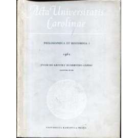 Úvod do kritiky hudebního zápisu (edice: Acta Universitatis Carolinae) [dějiny hudby, hudba; věnování a podpis František Mužík]