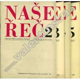 Naše řeč, r. 48. (1965) - v sešitech, nekompletní