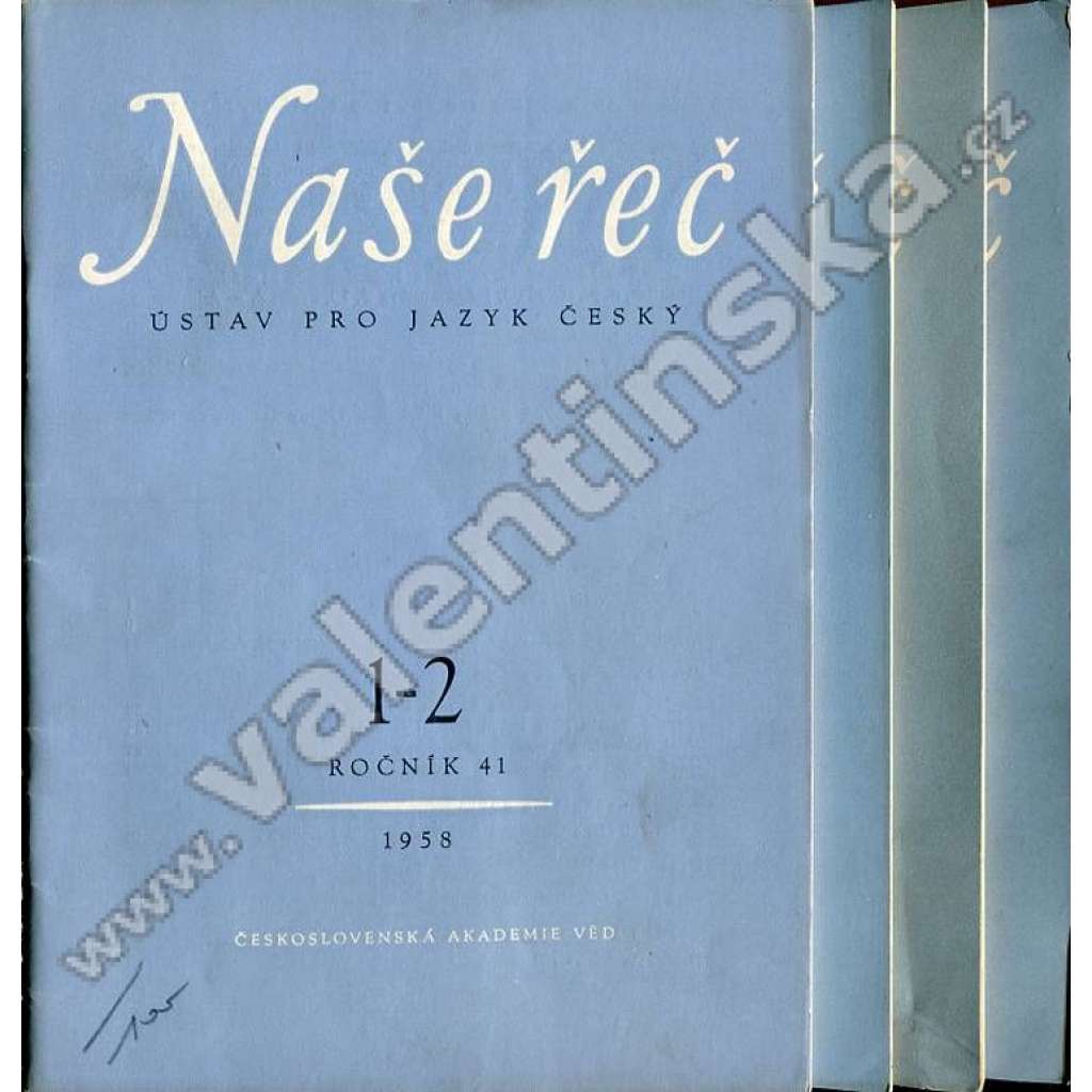 Naše řeč, r. 41. (1958) - v sešitech, nekompletní