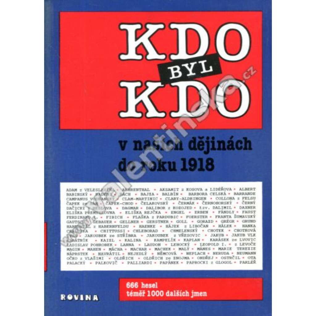 Kdo byl kdo v našich dějinách do roku 1918