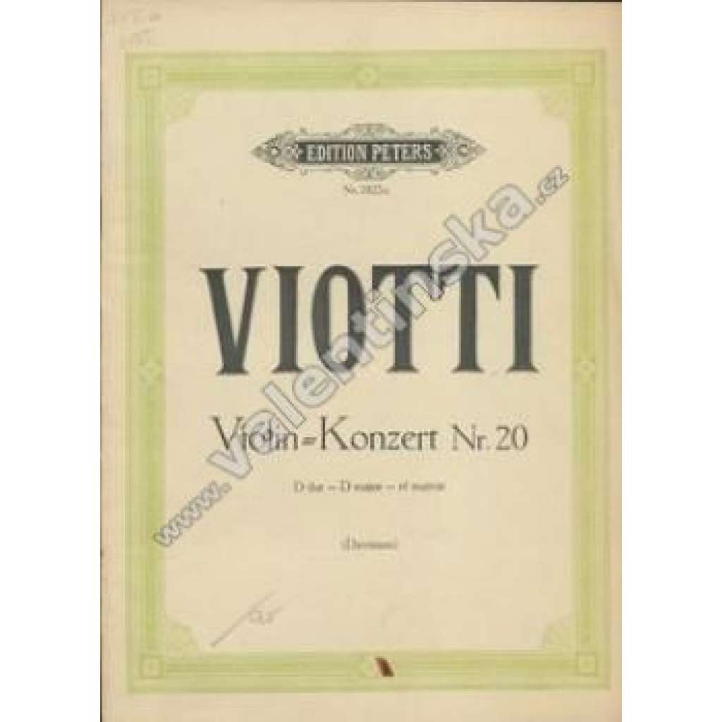 Violin-Konzert D dur Nr.20 (houslový koncert)