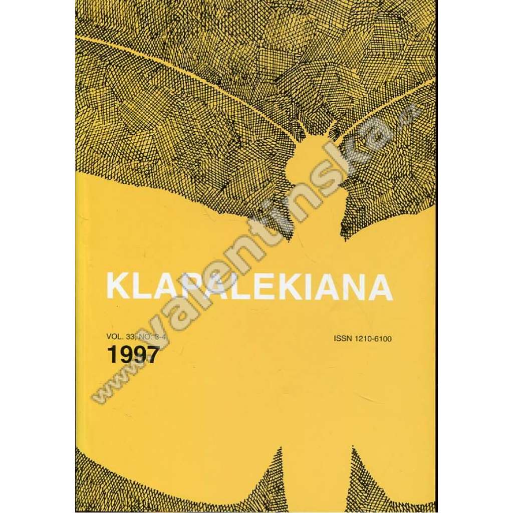 Klapalekiana, vol. 33, no. 3-4 (1997)