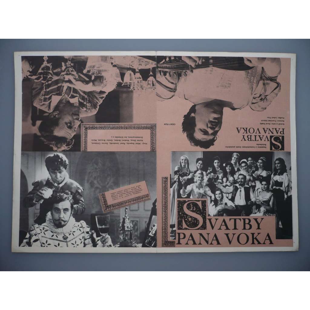 Svatby pana Voka (filmový plakát, film ČSSR 1970, režie Karel Steklý, Hrají: Miloš Kopecký, Pavel Landovský, Vladimír Brabec)