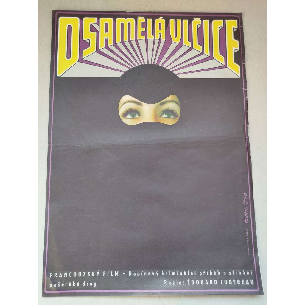 Osamělá vlčice (filmový plakát, film Francie 1968, režie Edouard Logereau; Hrají: Danièle Gaubert, Michel Duchaussoy, Julien Guiomar)