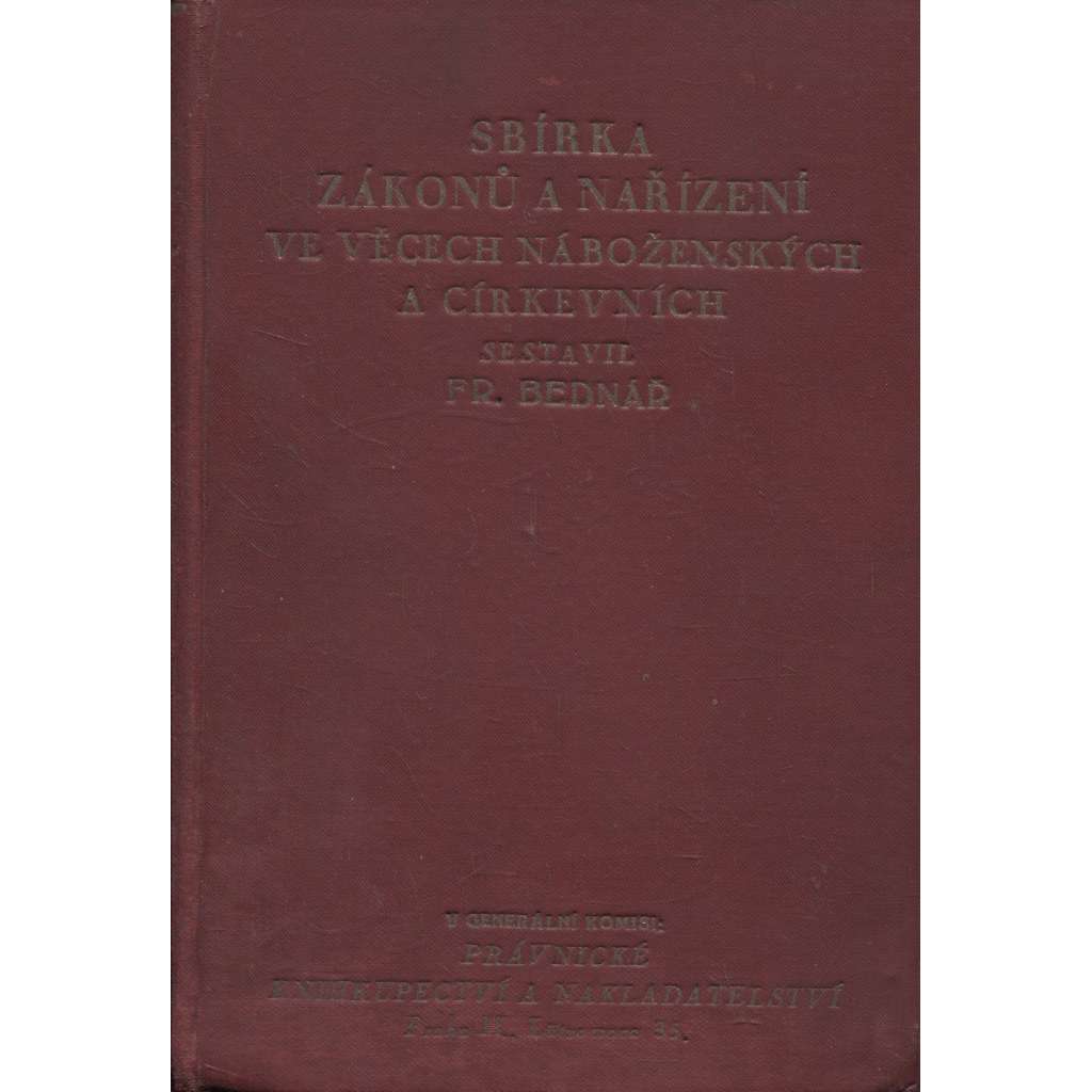 Sbírka zákonů a nařízení ve věcech náboženských a církevních v Republice československé (právo)